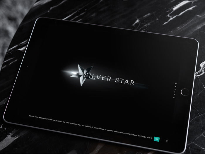 Silverstar website on a tablet device