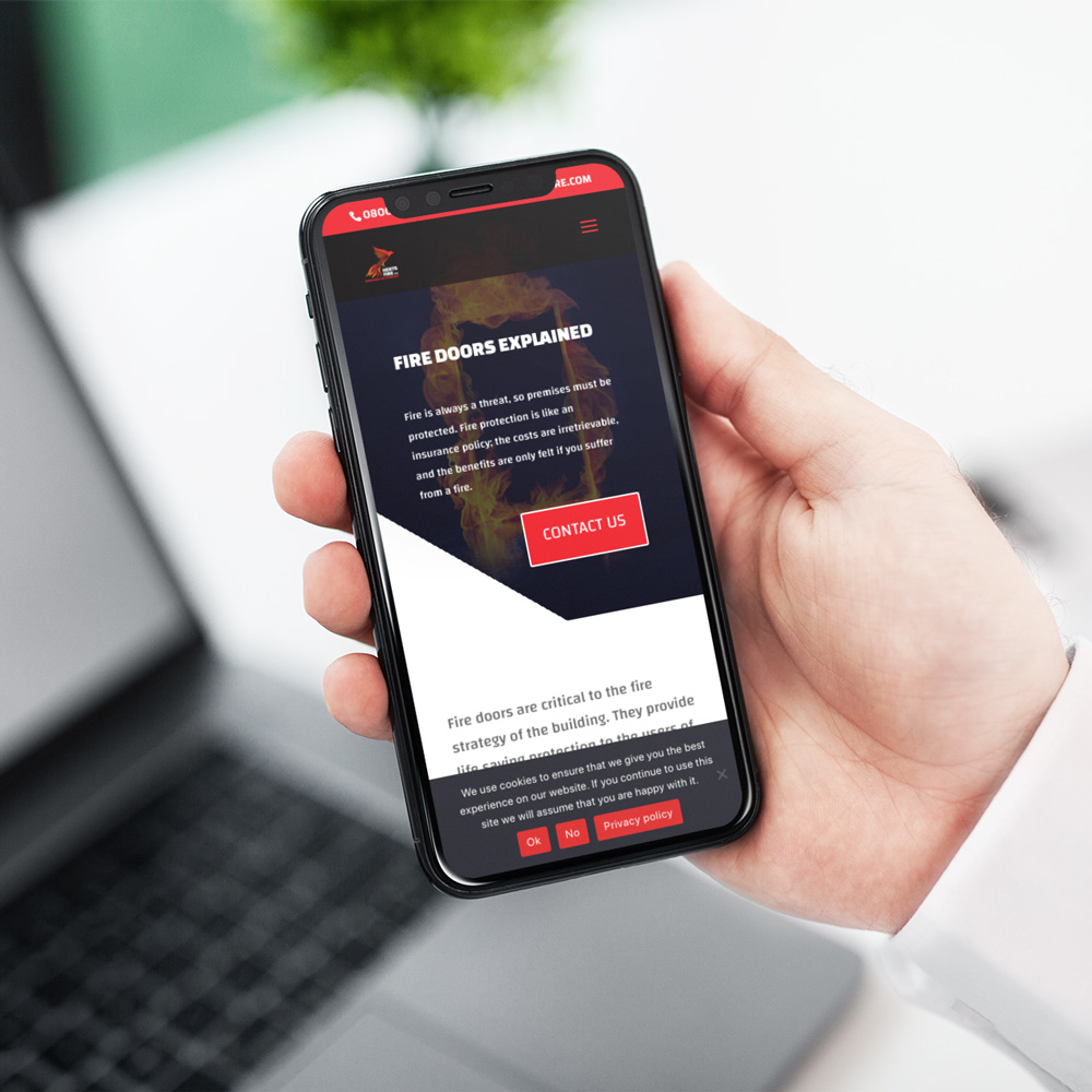 Herts Fire website on mobile device