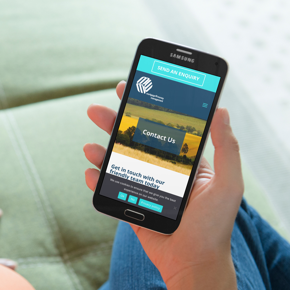 mortgage & money management website on mobile device mortgage & money management website on mobile device