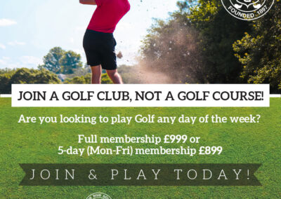 Theydon Golf join a golf club not a golf course