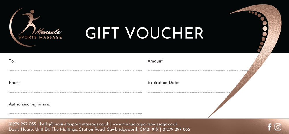 manuela sports massage gift voucher