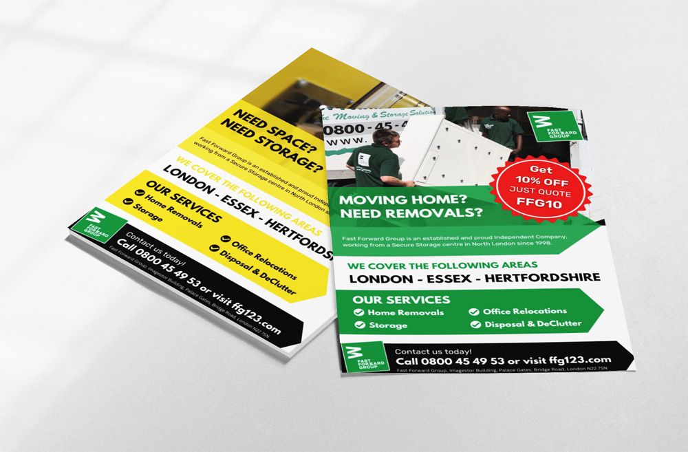 Fast Forward Group leaflet designs