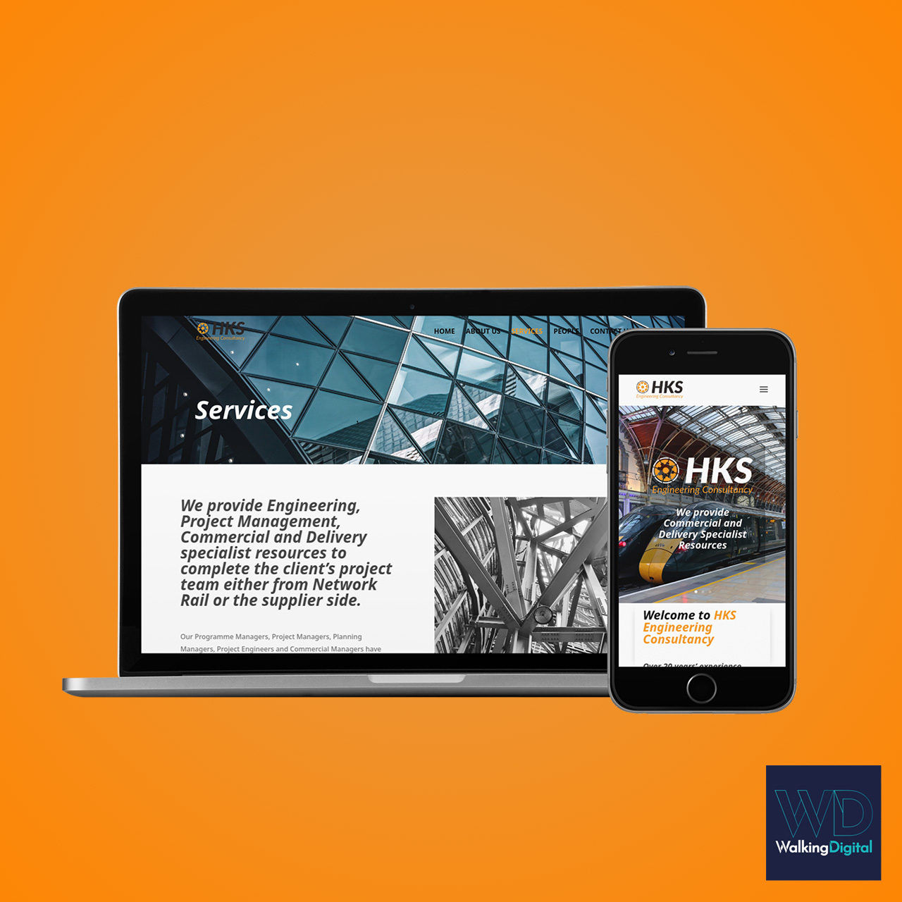 HKS Engineering Consultancy website on multiple devices