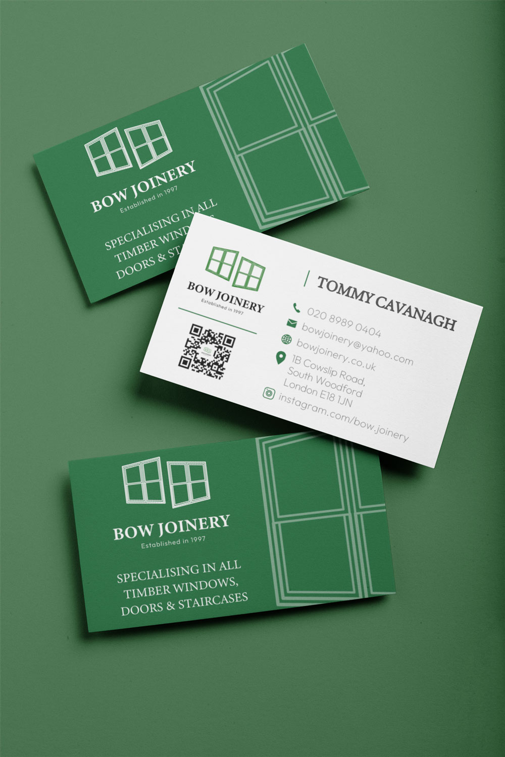 Bow Joinery business card design
