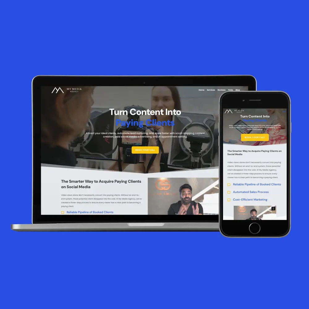 My Media Agency on laptop and mobile device