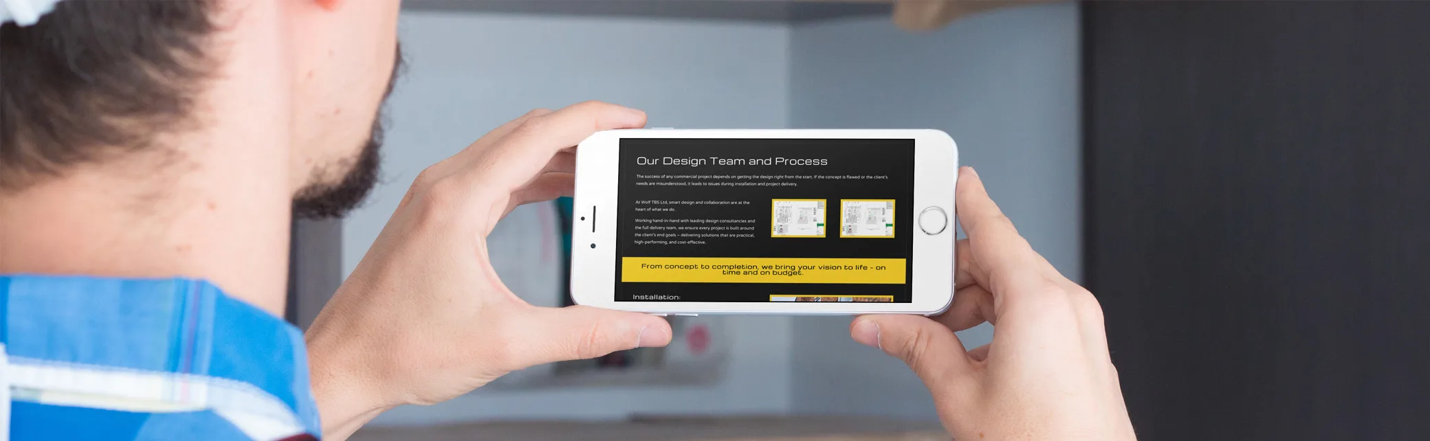 Wolf TBS new website on phone device